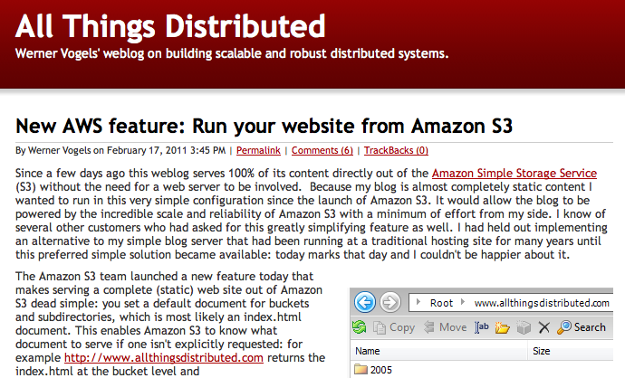 Host Your Entire Website at Amazon S3