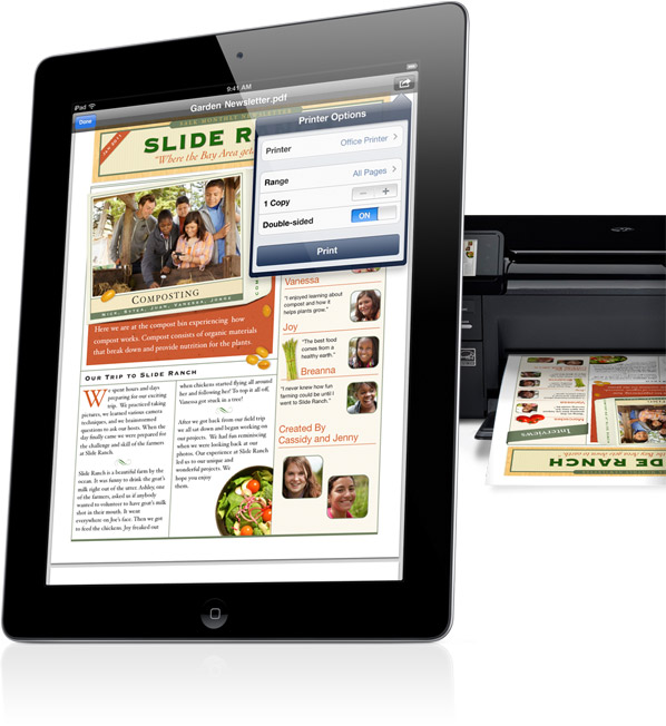 Google Cloud Print, HP ePrint, and Apple Airprint