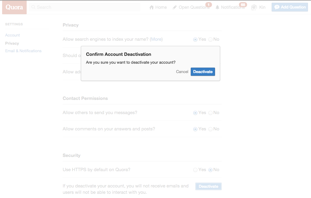 Voting With My User Account: Shutting Down My Quora Profile