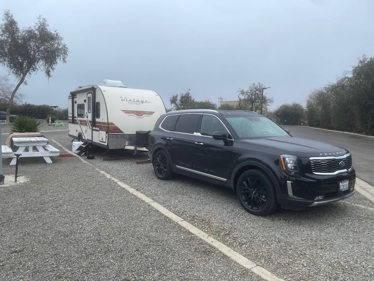 Car and Travel Trailer