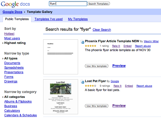 Cloud Printing and Importance of the Google Docs Template Gallery