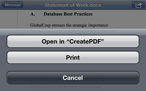 Create PDF Files on iPhone and iPad with Adobe CreatePDF