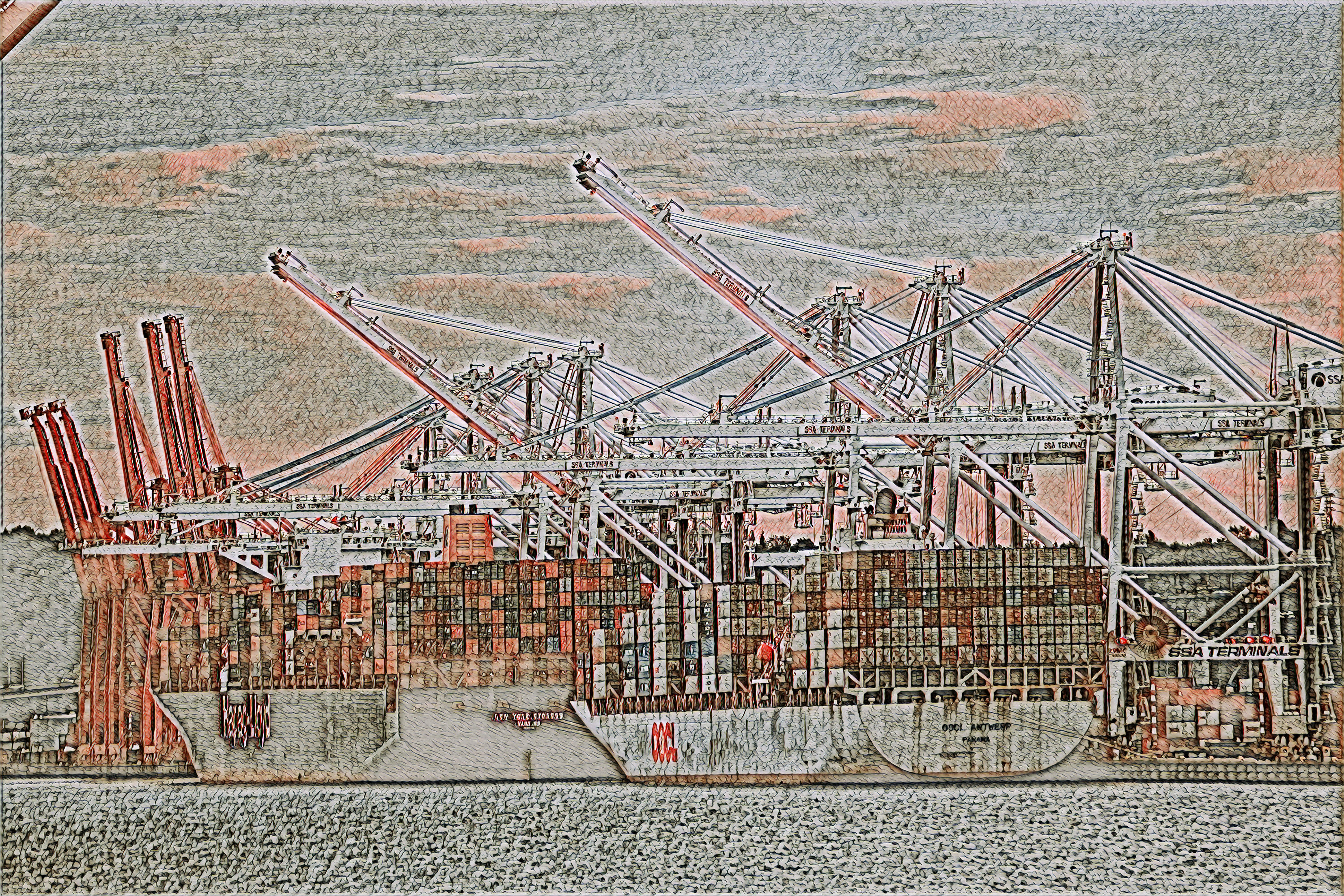 Shipping Containers on the Dock